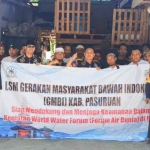 LSM GMBI Kabupaten Pasuruan saat menyatakan dukungan terkait WWF atau World Water Forum ke-10 di Bali.