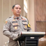 Kapolres Ngawi, AKBP Dwiasi Wiyatputera, saat mengikuti Anev Kamtibmas Kapolda Jatim.