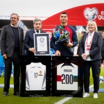 Ronaldo catat rekor sebagai pemain dengan penampilan terbanyak di tim nasional. 