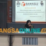 Sosialisasi yang digelar Bawaslu Kota Madiun. Foto: HENDRO SUHARTONO/BANGSAONLINE