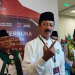 Pasangan Tauhid atau akronim dari Fattah Jasin-Mujahid Ansori saat konferensi pers.