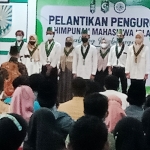 Pelantikan pengurus HMI Kota Probolinggo periode 2022-2023 di Gedung Puri Manggala Bhakti, Sabtu (12/2).