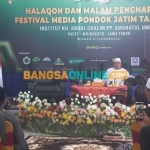 Suasana Halaqoh Media Pesantren se-Jatim di Ponpes Amanatul Ummah. Foto: ROCHMAT SAIFUL ARIS/BANGSAONLINE