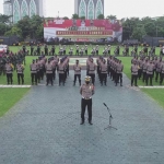 Apel Gelar Pasukan Ops Ketupat Semeru di Mapolda Jatim, Rabu (5/5).