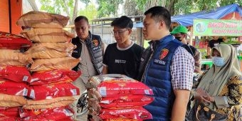 Satgas Pangan Polresta Sidoarjo Tinjau Harga Beras di Pasar Larangan