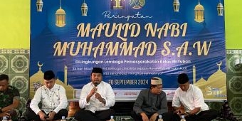 Ratusan Warga Binaan Lapas IIB Tuban Ikuti Peringatan Maulid Nabi 1446 H