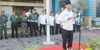 ​Sekda Kota Pasuruan Pimpin Upacara Hari Bulan K3 Nasional 2020