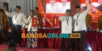 Undian Paslon Pilwali Mojokerto, Junaedi-Chusnun dan Ita-Sandi Ungkap Makna Nomor yang Didapat