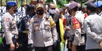 Kapolres Mojokerto Pimpin Langsung Pengamanan Unjuk Rasa Tolak Omnibus Law UU Cipta Kerja