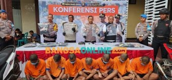 Tawuran Gangster Motor, Polres Probolinggo Kota Amankan 7 Tersangka