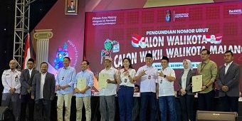 KPU Kota Malang Undi Nomor Urut Paslon, Berikut Daftarnya