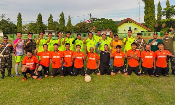 Jaga Silaturahim Antar Organisasi Kepemudaan, Kartar Sukodono Sparing dengan PAC Ansor