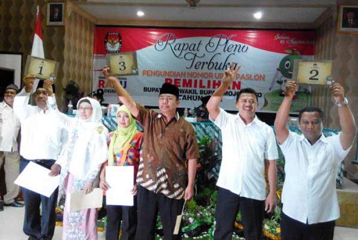 Nisa Nomer 1 MKP Nomer 2, Hasil Undian Calon Bupati-Wakil Bupati Mojokerto