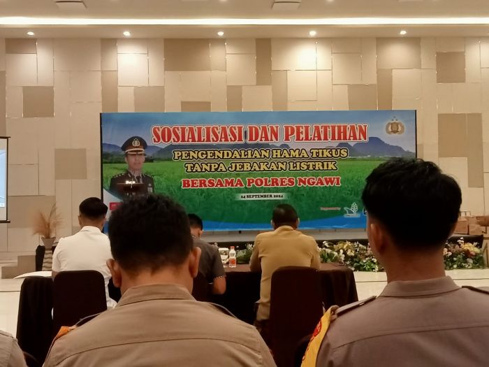 Jebakan Tikus Listrik Kerap Renggut Korban Manusia, Polres Ngawi Beri Sosialiasi Pengendalian Hama