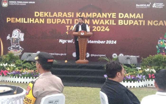 Deklarasi Pemilu Damai, Ketua KPU Ngawi Tidak Larang Sosialisasi Kotak Kosong