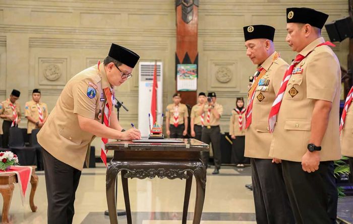 Lantik Mabi dan Saka 2024-2025, Pj. Gubernur Adhy Harap Jadi Satuan yang Siap Tanggulangi Bencana