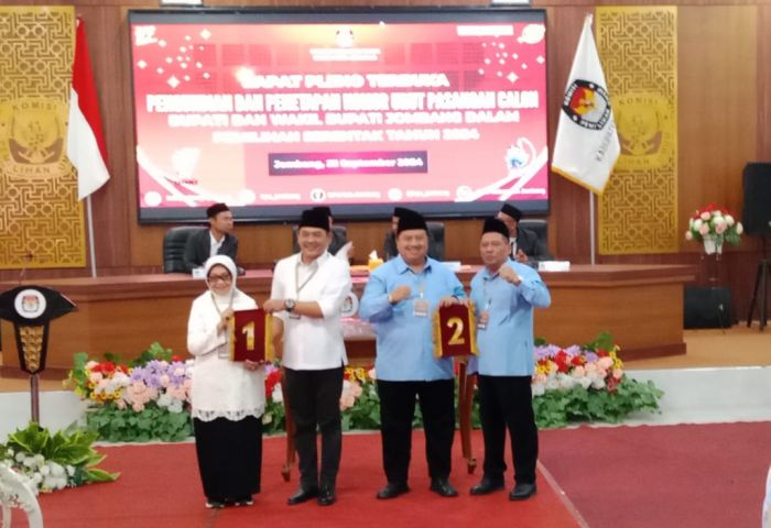 Usai Pengundian KPU, Paslon Pilbup Jombang 2024 Beber Makna Nomor Urut yang Didapat