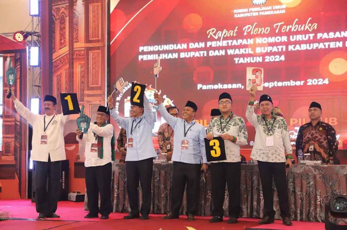 Tetapkan Nomor Urut Paslon, KPU Pamekasan Ingatkan soal Kondusivitas Pilkada 2024