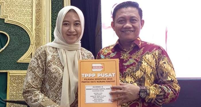 Pilwali Kediri, Pasangan Katino-Zidna Terima Rekom dari Hanura