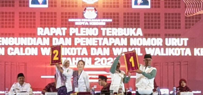 Hasil Undian Nomor Urut Pilwali Kediri 2024: Vinanda-Qowim 1, Fey-Regina 2