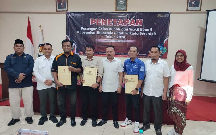 KPU Situbondo Tetapkan Dua Pasangan Calon Bupati dan Wakil Bupati dalam Pilkada 2024