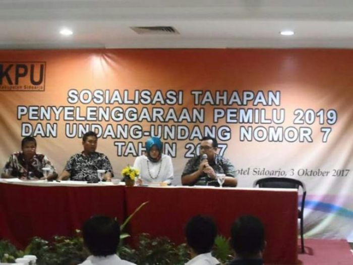 KPU Sosialisasi, Sejumlah Pengurus Parpol  Sidoarjo Bertanya soal Verifikasi Faktual 