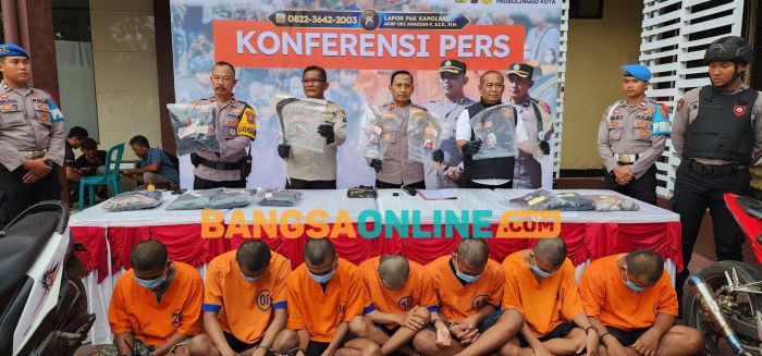 Tawuran Gangster Motor, Polres Probolinggo Kota Amankan 7 Tersangka