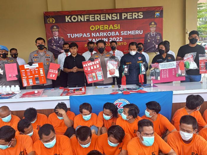 Dalam 12 Hari, Polres Mojokerto Ungkap 26 Kasus Penyalahgunaan Narkoba