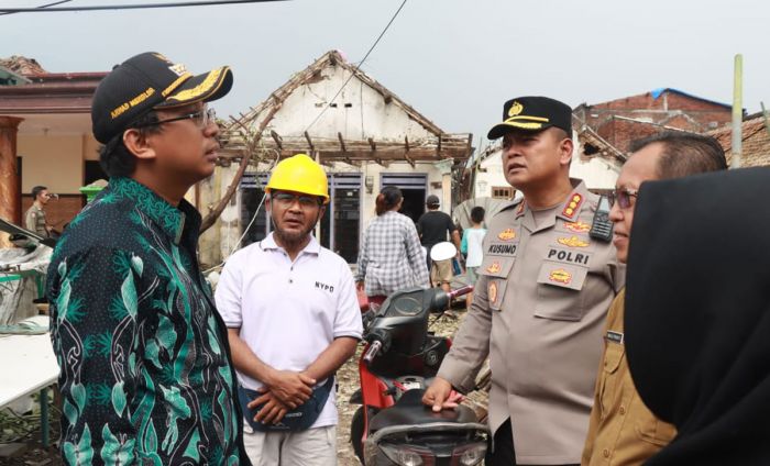 Forkopimda Sidoarjo Tinjau Lokasi Terdampak Angin Puting Beliung