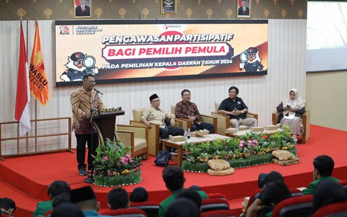 Tingkatkan Pengawasan Partisipasif Pemilih Pemula, Bawaslu Kota Kediri Ajak Dialog Mahasiswa