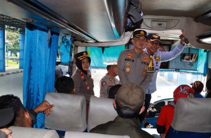 Jelang Lebaran, Kapolres Mojokerto Kota Lakukan Ramp Check di Terminal Kertajaya