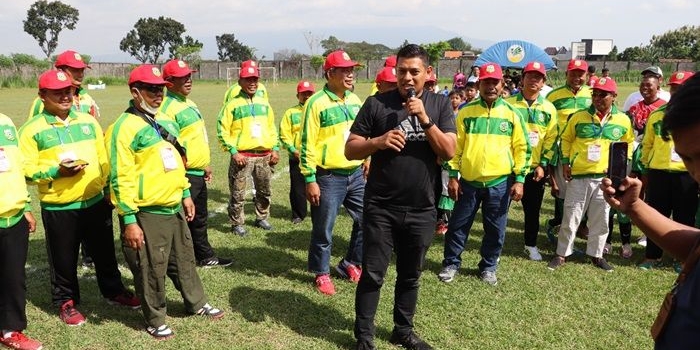 Wali Kota Kediri Abdullah Abu Bakar saat memberikan sambutan. foto: ist.