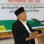 Dr KH Asep Saifuddin Chalim, MA, saat menyampaikan pidato pada Pelantikan dan Raker Pengurus Cabang (PC) Pergunu Bangkalan Madura, Rabu (28/3/2018). foto: MA/bangsaonline.com