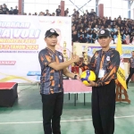 Pembukaan turnamen voli Kapolres Mojokerto Cup 2024.