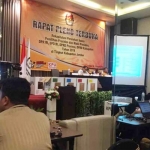 Suasana rekapitulasi suara tingkat Kabupaten Jember di Hotel Aston.