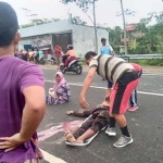 Kondisi korban saat masih berada di TKP.