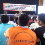 Para WBP Lapas Tuban saat mengikuti sosialisasi kepemiluan.