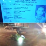 Identitas korban dan tangkapan CCTV saat terjadi kecelakaan.