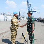 Kasal saat melepas Satgas Maritim TNI/Maritime Task Force (MTF) Kontingen Garuda (KonGa) XXVIII-K/UNIFIL  ke Lebanon.