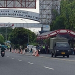 Pos penyekatan di perbatasan Jatim-Jateng wilayah Mantingan, Ngawi.