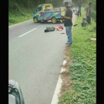 Kondisi korban saat masih berada di TKP. Foto: ist
