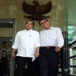 Marwan Jafar bersama Johan Budi di kantor KPK. Foto: rmol.com