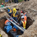 Salah satu perbaikan jaringan Perumdam Among Tirto Kota Batu.