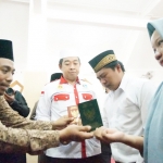 Saat ijab kabul di masjid Polres Jombang. Foto: RONY S/BANGSAONLINE