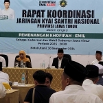 Khofiffah Indar Parawansa dalam rapat Koodinasi Jaringan Kiai Santri Nasional (JKSN) Provinsi Jawa Timur di Hotel Elmi Sidoajo, Senin (30/9/2024) malam. Foto: MMA/bangsaaonline