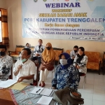 Webinar Workshop SRA di Kantor PGRI Trenggalek. foto: HERMAN/ BANGSAONLINE