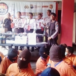 Polres Bangkalan  saat melakukan rilis kasus hasil operasi pekat.