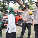 Dari kiri: Dandim 0809 Kediri Letkol Inf. Rully Eko Suryawan, Wakil Bupati Kediri Dewi Mariya Ulfa, Kapolres Kediri Kota AKBP Wahyudi dan Kapolres Kediri AKBP Lukman Cahyono. foto: ist.