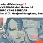 Kendaraan Honda Scoopy yang diduga menebarkan paku menggunakan sandal jepitnya di sebuah mobil.