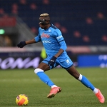 Victor Osimhen saat memperkuat Napoli dalam suatu laga. 